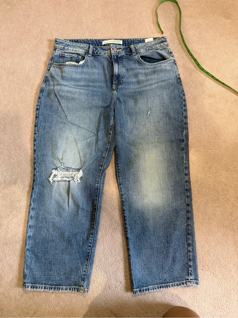 Denver Hayes - High-Rise Relaxed Straight/ Crop Blue Jeans NWOT